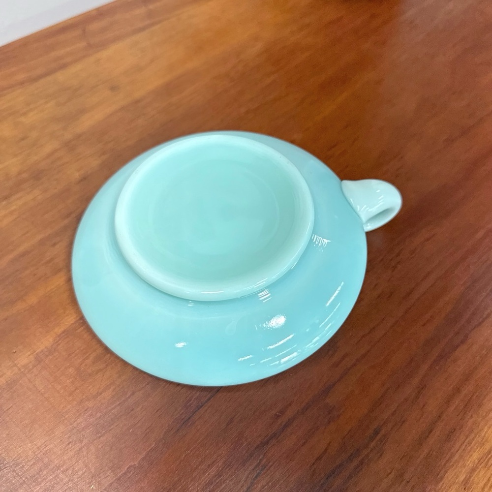 Rare Vintage Fenton Turquoise Glass Hobnail Hurricane Lamp Bottom Only - Picture 3 of 5
